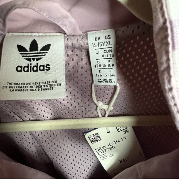Adidas 3-Stripe Track Jacket Lavender NWT - Picture 12 of 12